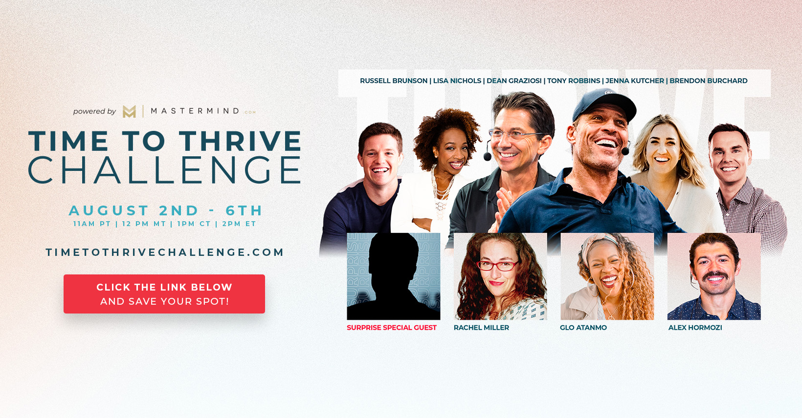 Time to Thrive April 2 - 6, 2022